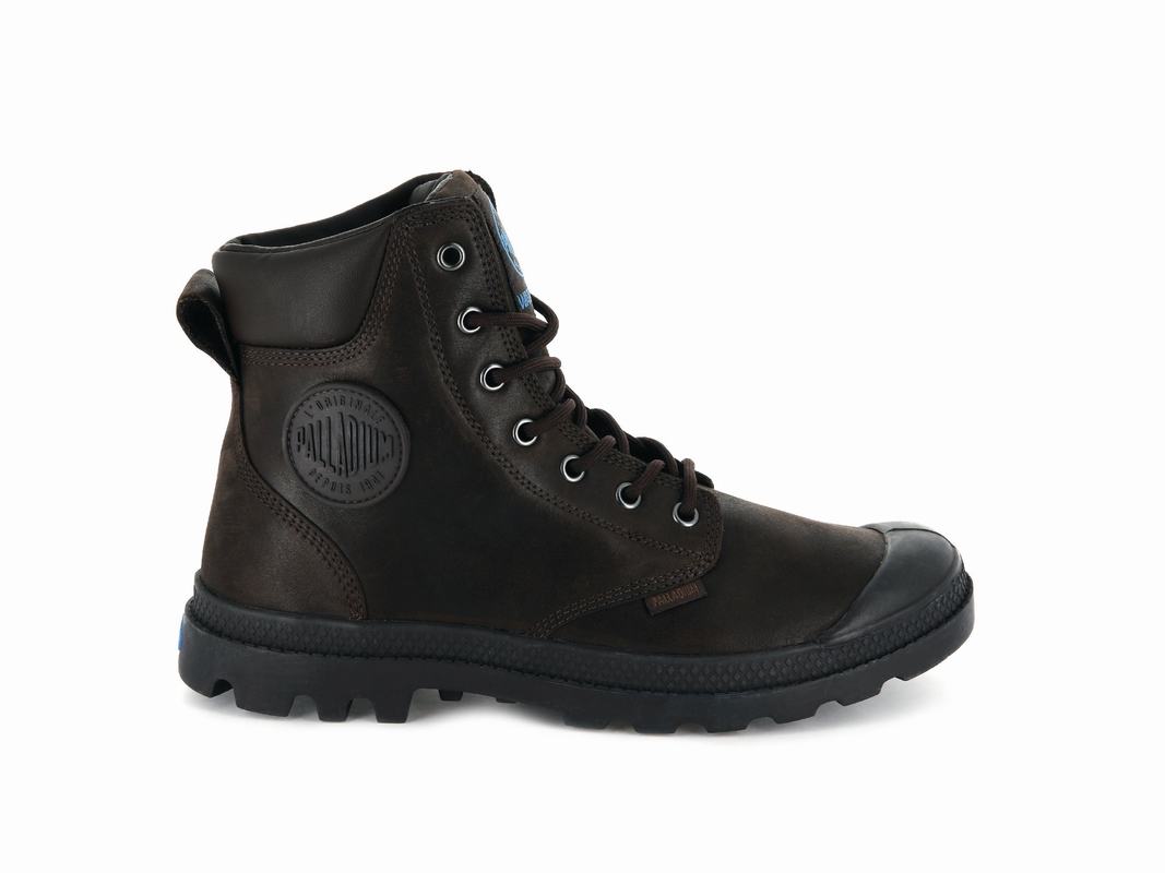 Palladium Pampa Cuff Wp Lux Men's Waterproof Boots Chocolate (KSQB29746)